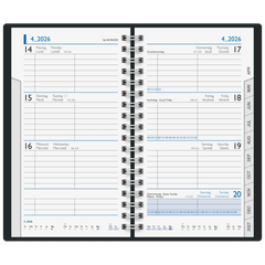 Taschenkalender Mod. 756 2026 | A6, Leder, schwarz