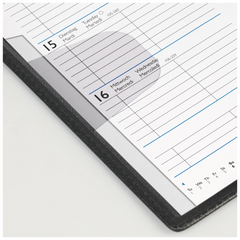 Taschenkalender Mod. 756 2027 | A6, Leder, schwarz