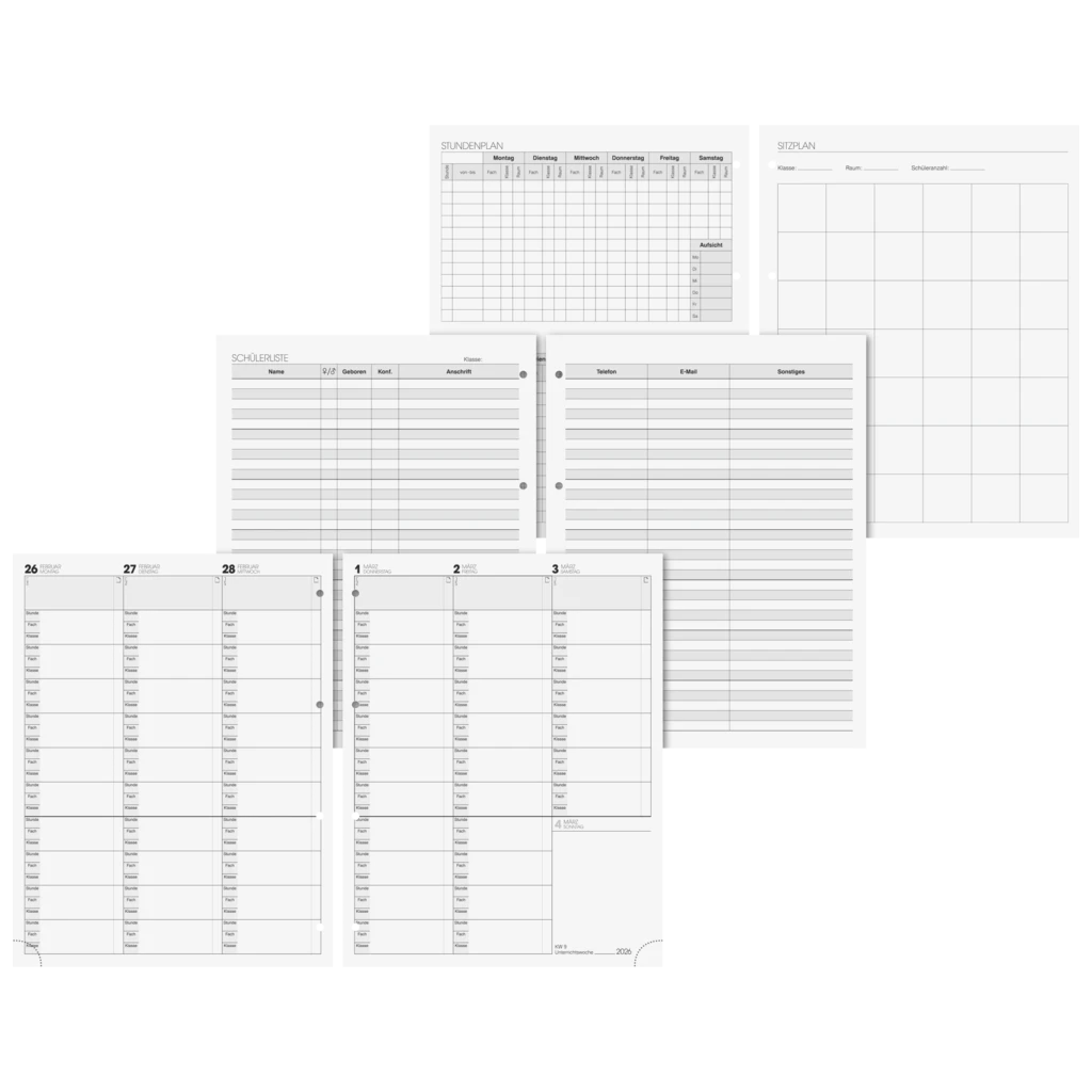 Wochen-Ersatzkalendarium 2025/2026 | 230×297 mm