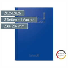 Termin- & Unterrichtsplaner 2025/2026 | A4, Kunststoff, blau