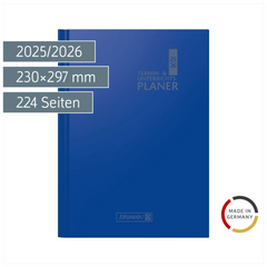 Termin- & Unterrichtsplaner 2025/2026 | A4, Kunststoff, blau
