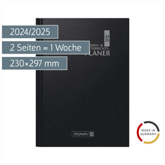 Termin- & Unterrichtsplaner 2024/2025 | A4, Kunststoff, schwarz