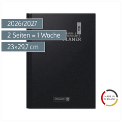Lehrerkalender 2026/2027 Termin- & Unterrichtsplaner | A4, Kunststoff, schwarz