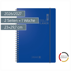 Lehrerkalender 2026/2027 Termin- & Unterrichtsplaner | A4, Kunststoff, blau