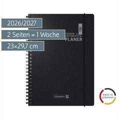 Lehrerkalender 2026/2027 Termin- & Unterrichtsplaner | A4, Kunststoff, schwarz