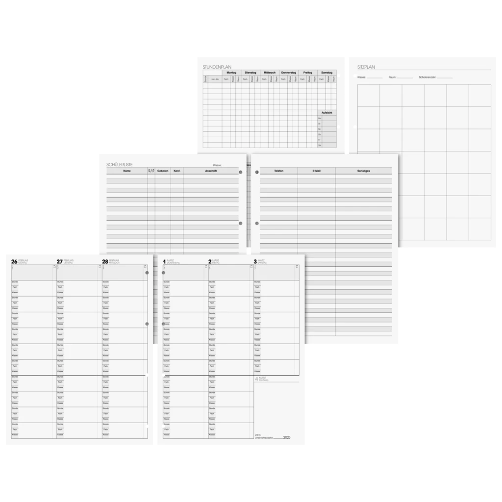 Ringbuch-Kalender mit Einlage '24/'25 | A4+, Kunststoff, schwarz