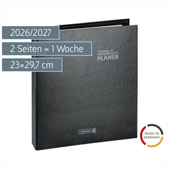 Lehrerkalender 2026/2027 Ringbuch | A4+, Kunststoff, schwarz
