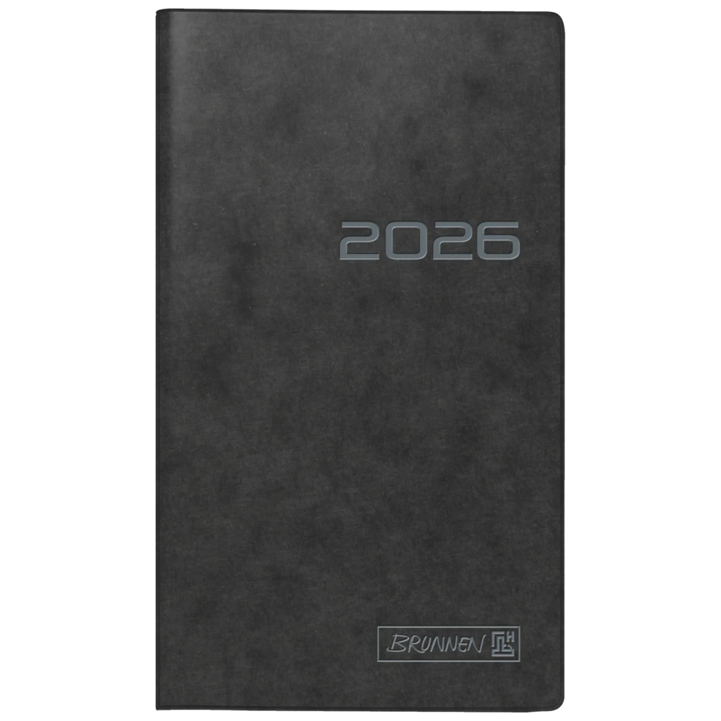 Taschenkalender Mod. 758 2026 | A6, Karton, schwarz