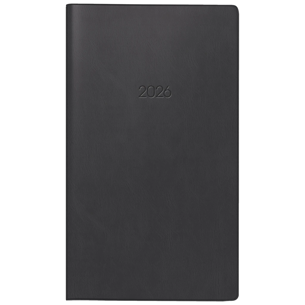 Taschenkalender Mod. 758 2026 | A6, Kunststoff, schwarz
