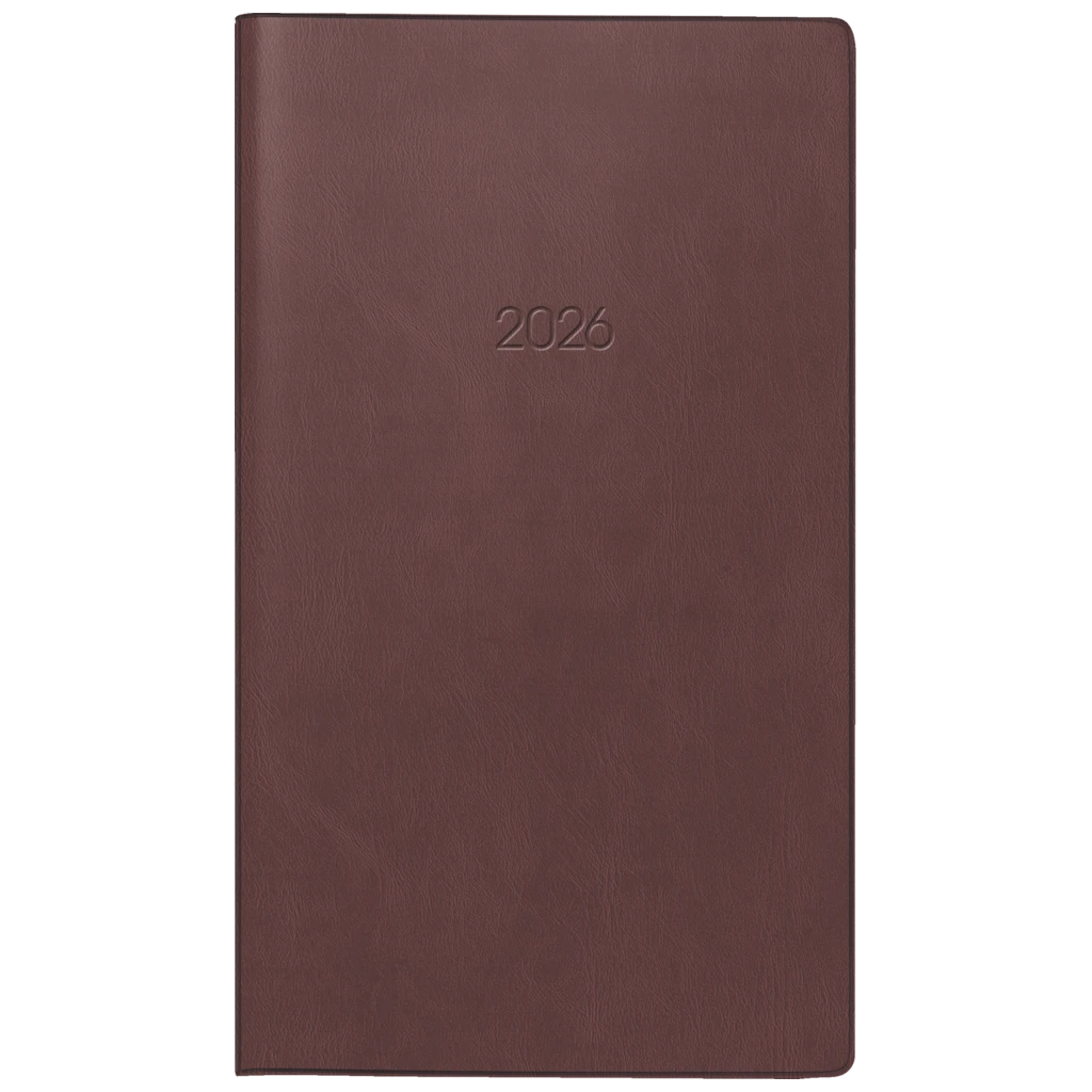 Taschenkalender Mod. 758 2026 | A6, Kunstleder, bordeaux
