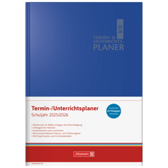 Termin- & Unterrichtsplaner '25/'26 | A5, Kunststoff, blau