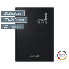 Termin- & Unterrichtsplaner 2025/2026 | A5, Kunststoff, schwarz