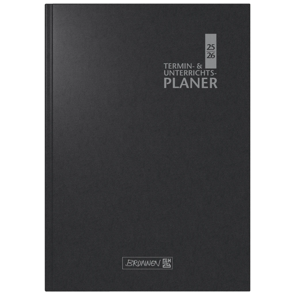 Termin- & Unterrichtsplaner 2025/2026 | A5, Kunststoff, schwarz