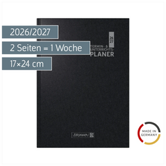 Lehrerkalender 2026/2027 Termin- & Unterrichtsplaner | A5, Kunststoff, schwarz