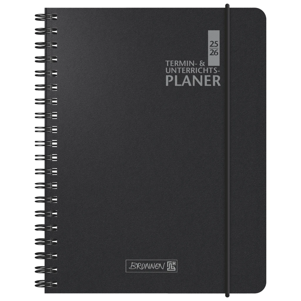 Termin- & Unterrichtsplaner 2025/2026 | A5, Kunststoff, schwarz