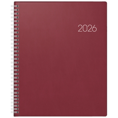 Buchkalender Mod. Manager Wt 7 weektimer 2026 | 210×260 mm, Kunststoff, weinrot