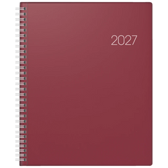 Buchkalender Mod. Manager Wt 7 weektimer 2027 | 210×260 mm, Kunststoff, weinrot