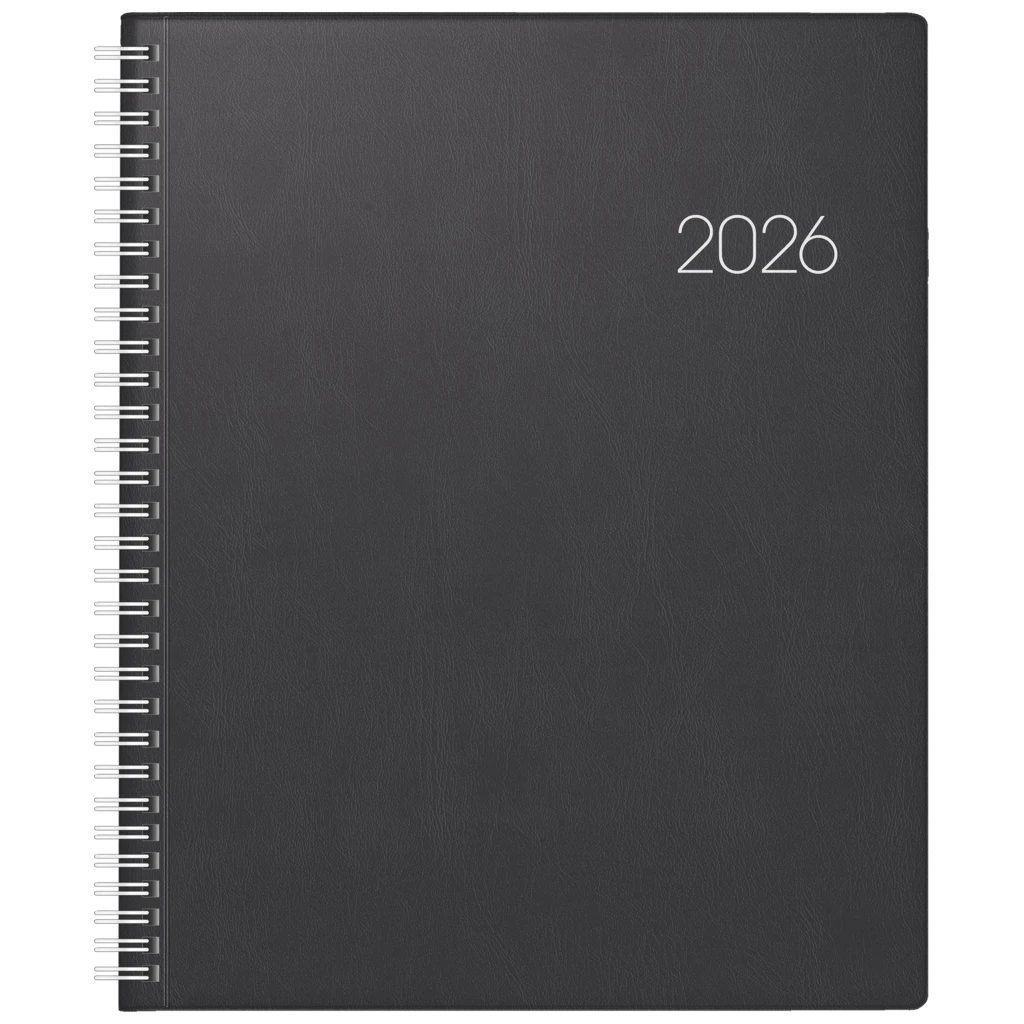 Buchkalender Mod. Manager Wt 7 weektimer 2026 | 210×260 mm, Kunststoff, schwarz
