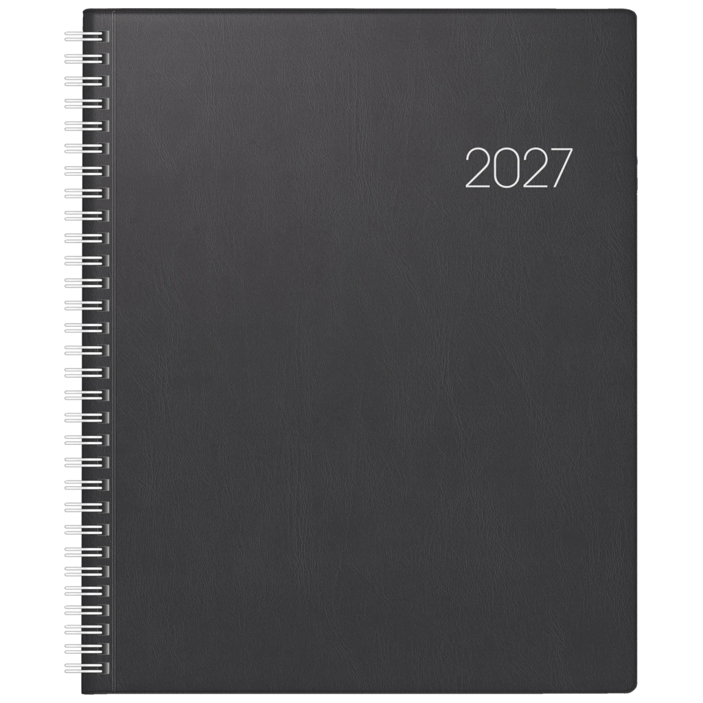 Buchkalender Mod. Manager Wt 7 weektimer 2027 | 210×260 mm, Kunststoff, schwarz