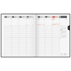 Buchkalender Mod. Manager Wt 7 weektimer 2026 | 210×260 mm, Kunststoff, schwarz