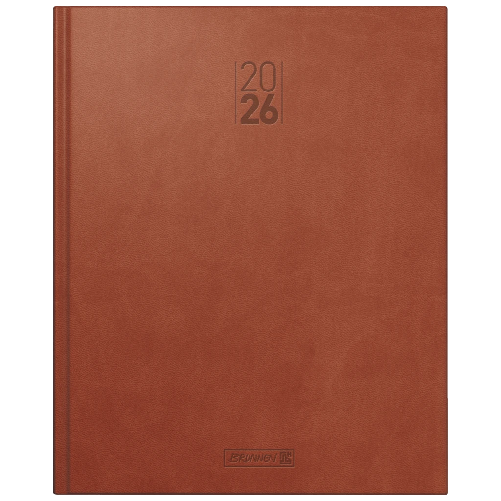 Buchkalender Mod. Manager Wt 7 weektimer 2026 | 210×260 mm, Kunstleder, braun