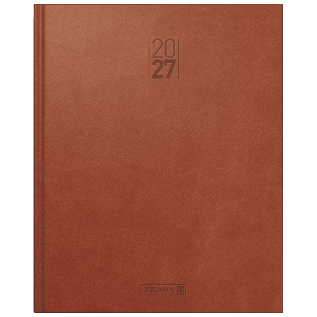 Buchkalender Mod. Manager Wt 7 weektimer 2027 | 210×260 mm, Kunstleder, braun