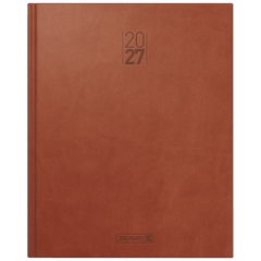 Buchkalender Mod. Manager Wt 7 weektimer 2027 | 210×260 mm, Kunstleder, braun