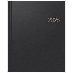 Buchkalender Mod. Manager Wt 7 weektimer 2026 | 210×260 mm, Kunststoff, schwarz