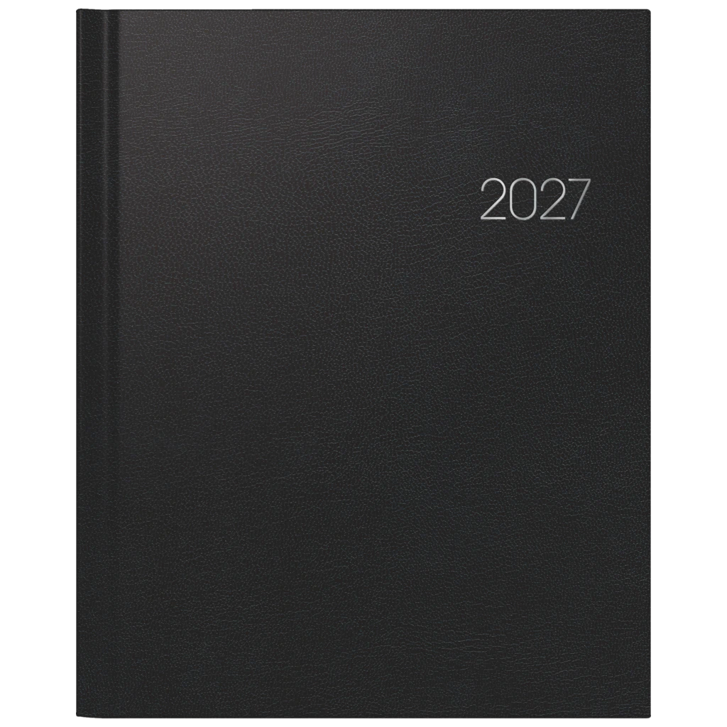 Buchkalender Mod. Manager Wt 7 weektimer 2027 | 210×260 mm, Kunststoff, schwarz