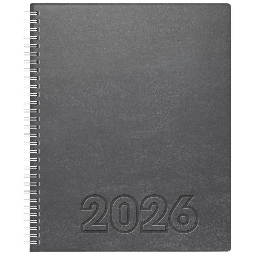 Buchkalender Mod. Manager Wt 7 weektimer 2026 | 210×260 mm, Kunstleder, grau