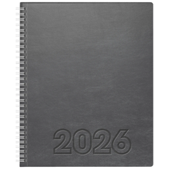Buchkalender Mod. Manager Wt 7 weektimer 2026 | 210×260 mm, Kunstleder, grau