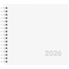 Buchkalender Mod. 762 2026 | 162×150 mm, Karton, weiß