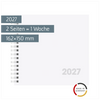 Buchkalender Mod. 762 2027 | 162×150 mm, Karton, weiß