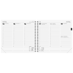 Buchkalender Mod. 762 2027 | 162×150 mm, Karton, weiß