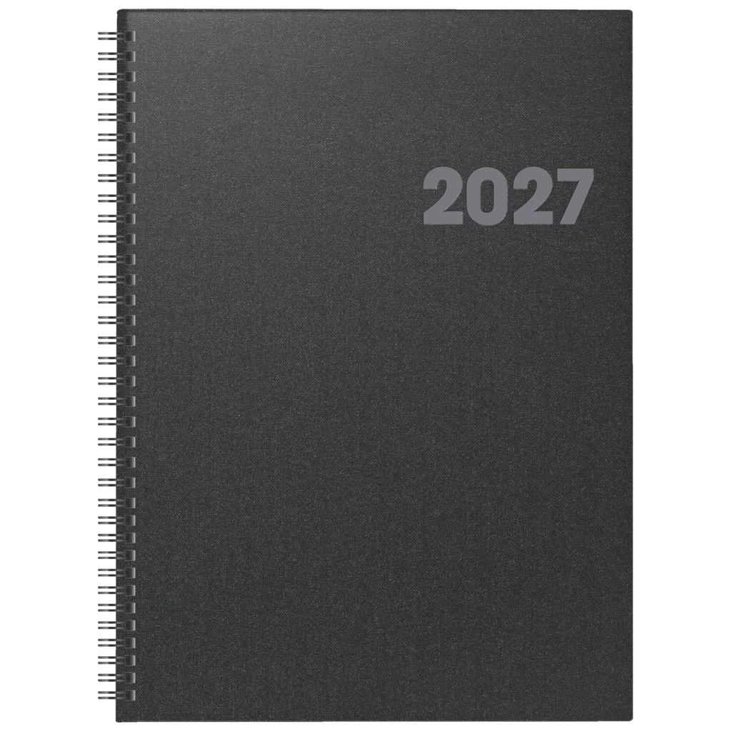 Buchkalender Mod. 763 2027 | A4, Kunststoff, vulkanschwarz