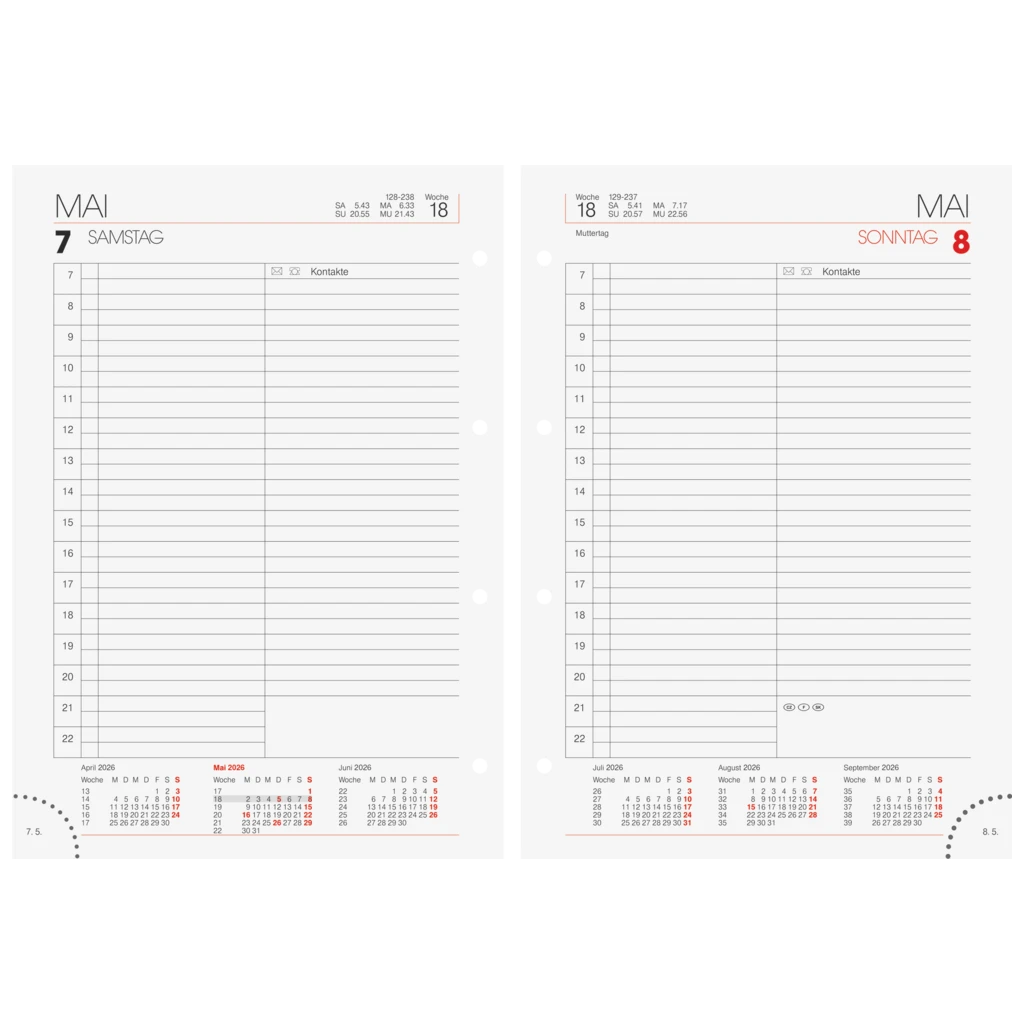Tages-Ersatzkalendarium Mod. 765 2026 | 143×202 mm