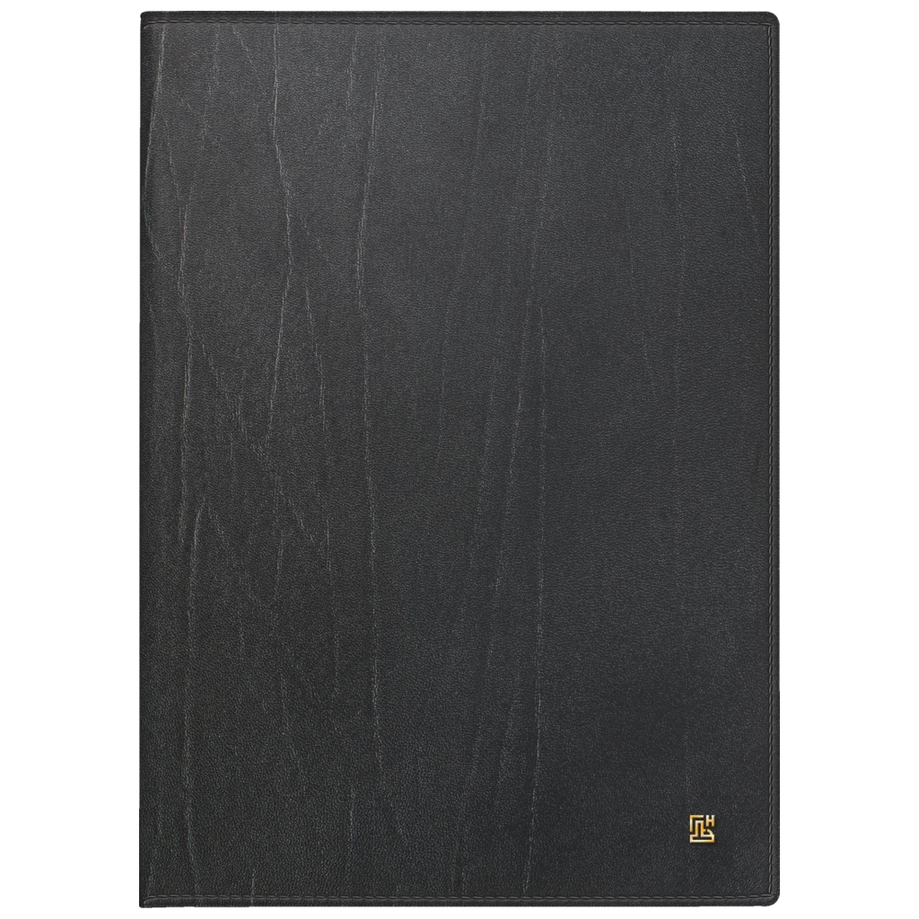 Buchkalender Mod. 765 2026 | A5, Leder, schwarz