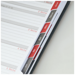 Buchkalender Mod. 765 2027 | A5, Leder, schwarz