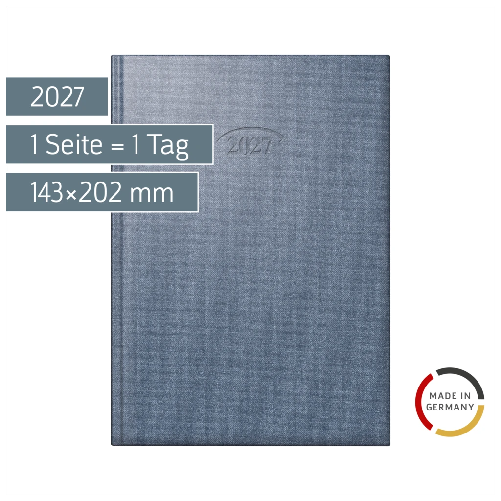 Buchkalender Mod. 765 2027 | A5, Kunststoff, cosmosblau