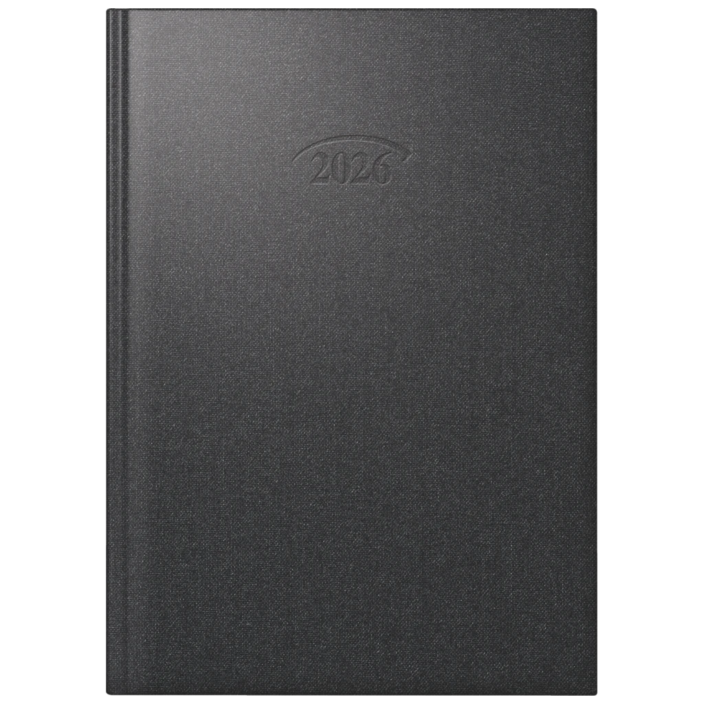 Buchkalender Mod. 765 2026 | A5, Kunststoff, vulkanschwarz