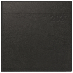 Buchkalender Mod. 766 2027 | 210×205 mm, Kunststoff, schwarz