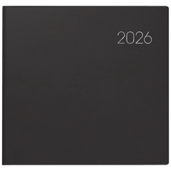 Buchkalender Mod. 766 2026 | 210×205 mm, Kunststoff, schwarz
