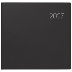 Buchkalender Mod. 766 2027 | 210×205 mm, Kunststoff, schwarz