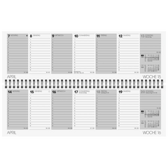 Querterminbuch Mod. 771 2026 | 326×102 mm, Karton, sortiert