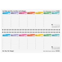 Querterminbuch DATAline Mod. 771 2026 | 297×105 mm, Karton, blau