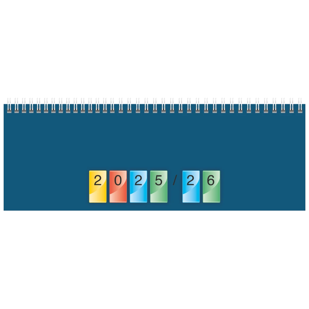 Querterminbuch DATAline Mod. 771 2026 | 297×105 mm, Karton, blau
