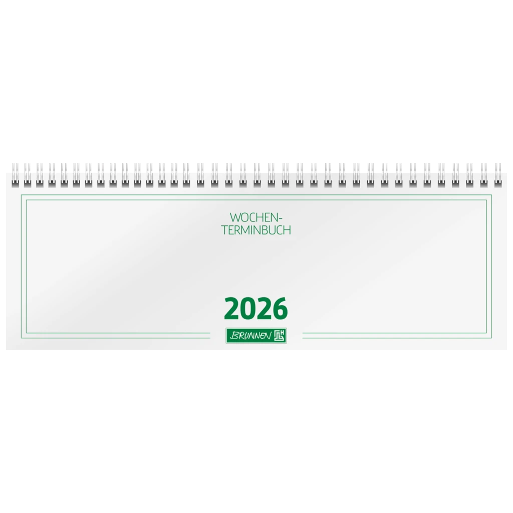 Querterminbuch Mod. 772 2026 | 297×105 mm, Karton, weiß