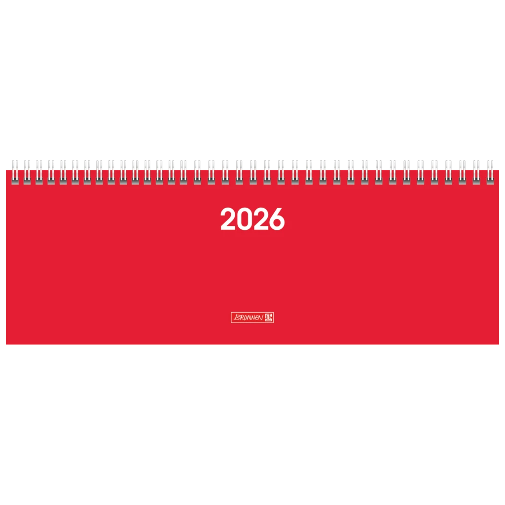 Querterminbuch Mod. 772 2026 | 297×105 mm, Karton, rot