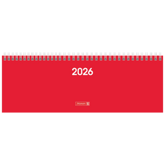 Querterminbuch Mod. 772 2026 | 297×105 mm, Karton, rot