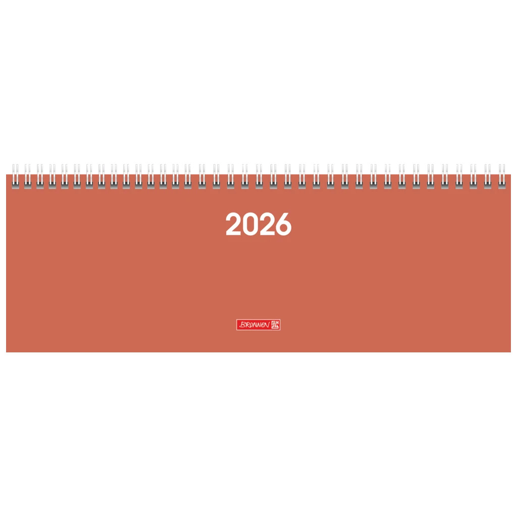 Querterminbuch Mod. 772 2026 | 297×105 mm, Karton, coral